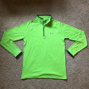 Under Armour QuarterZip Neon Green AllSeasonGear :Small: (WASHED)